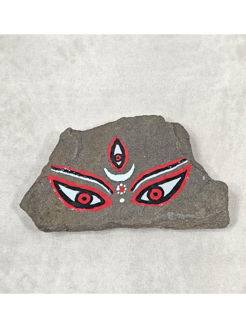 Sri Maha Kali Stone Deity One of a Kind Vintage Om Sri Kalikayai Namah Hinduism